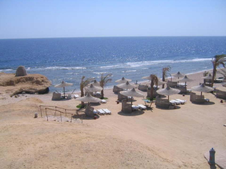 Blick zum Strandabschnitt Dreams Beach Resort Marsa Alam
