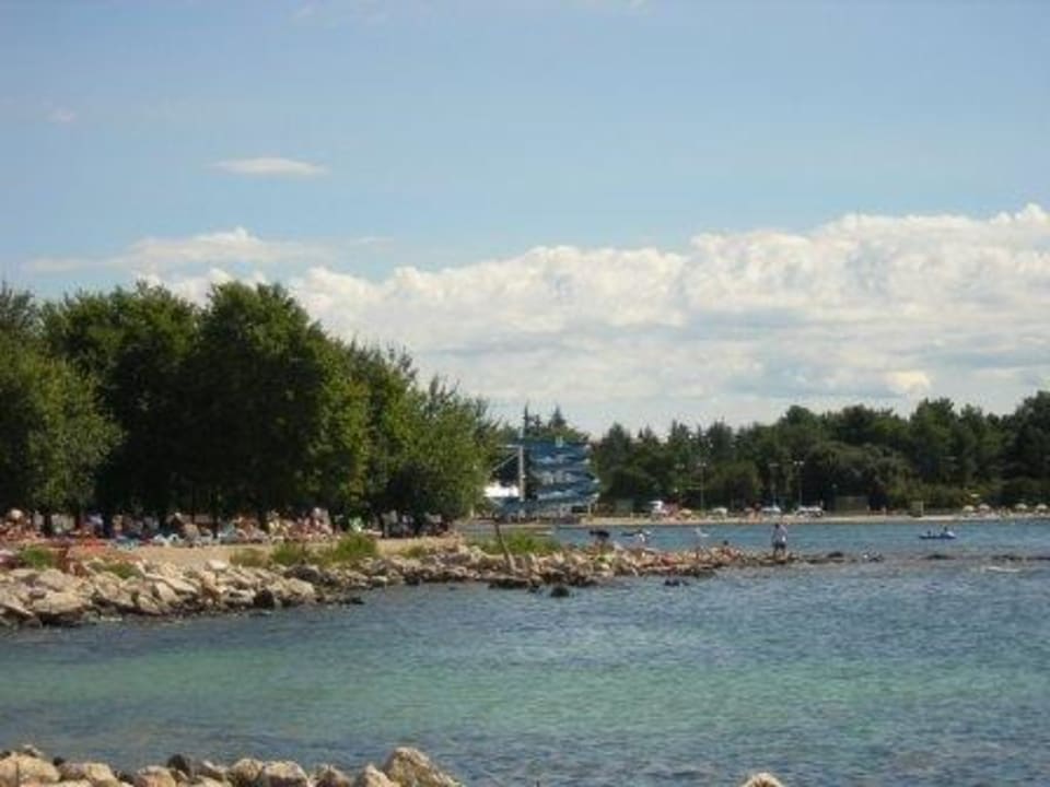 Vom Meer Richtung Pool Apartments Polynesia Plava Laguna