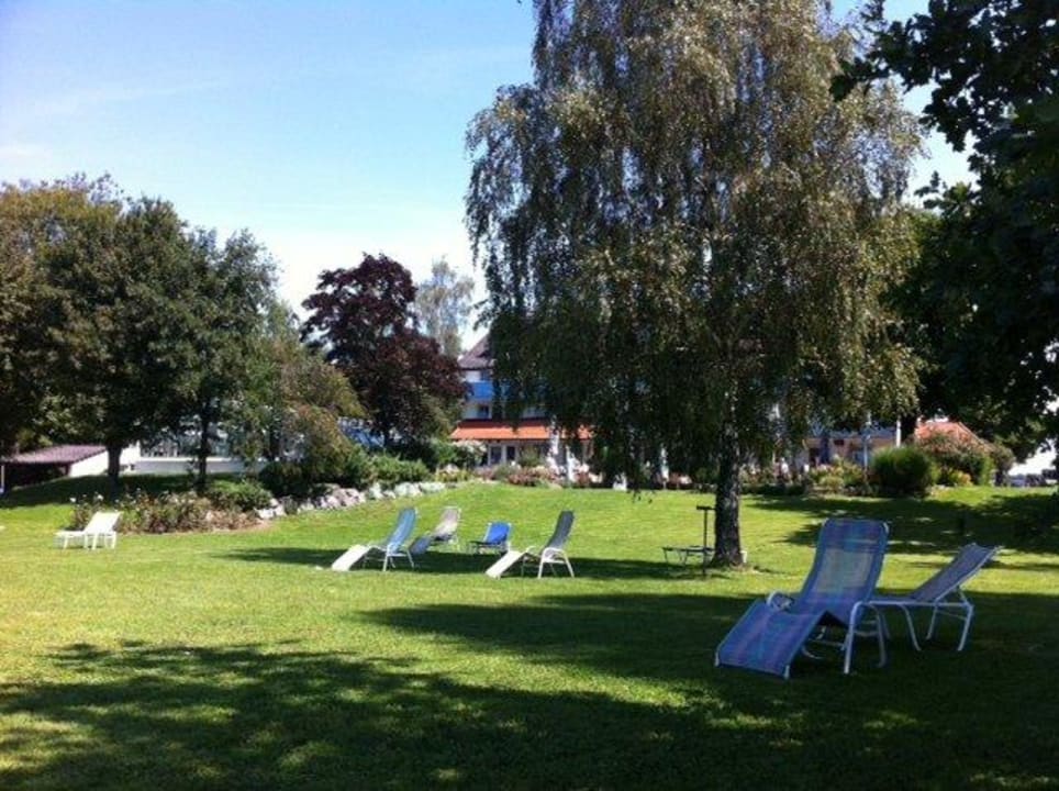 Liegewiese des Hotels direkt am Seeufer Hotel-Restaurant Schwedi