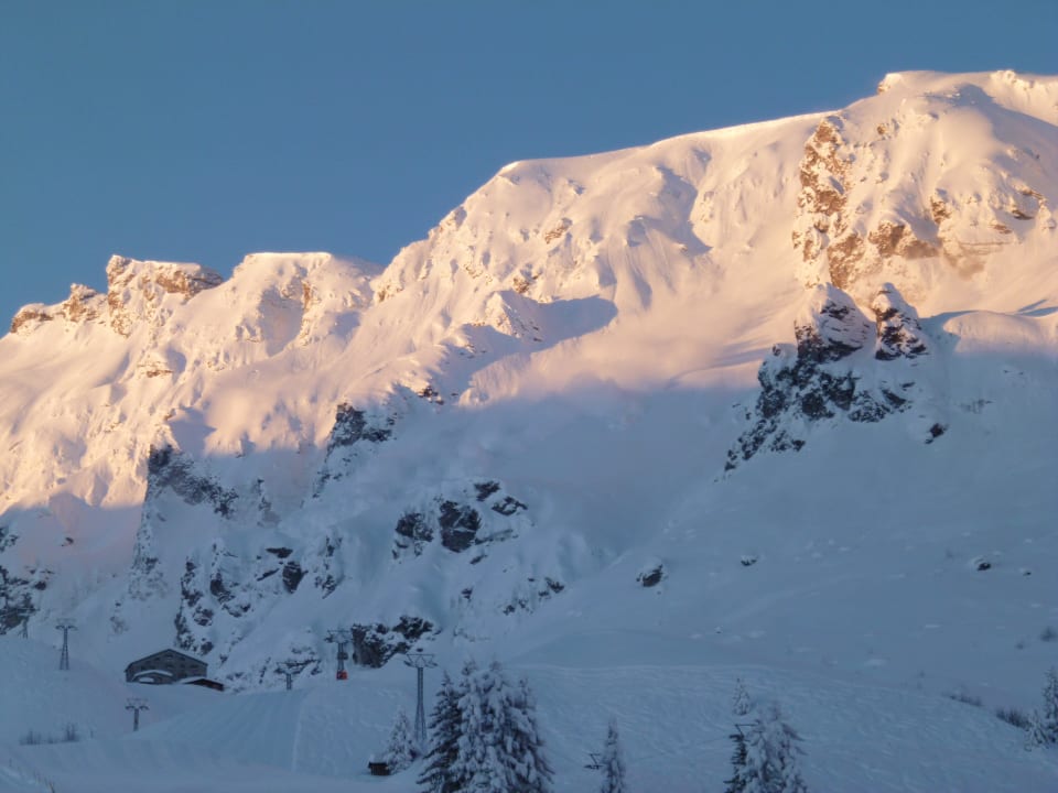 Ausblick vom Balkon Berghotel Alpina am Pizol
