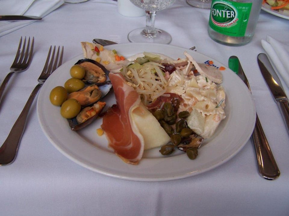 Köstliche Vorspeisen blau punta reina