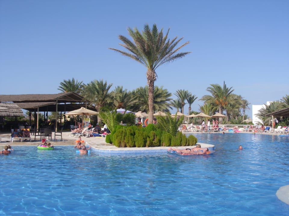 Sauberer schön angelegter Pool mit vielen Liegen Hotel Seabel Rym Beach Djerba