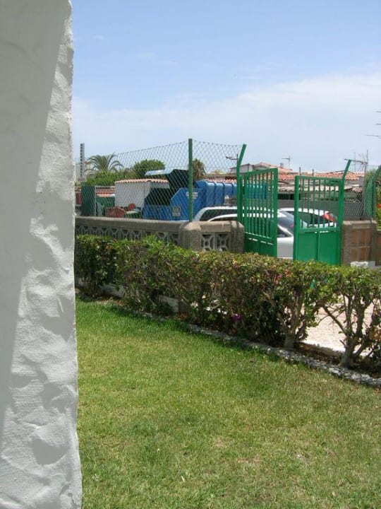 Ausblick auf den Müllcontainer Bungalows Los Arcos