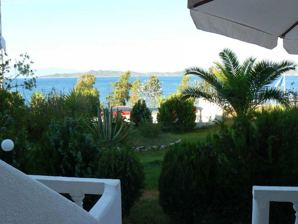 Blick von der Terrasse aus Akti Ouranoupolis