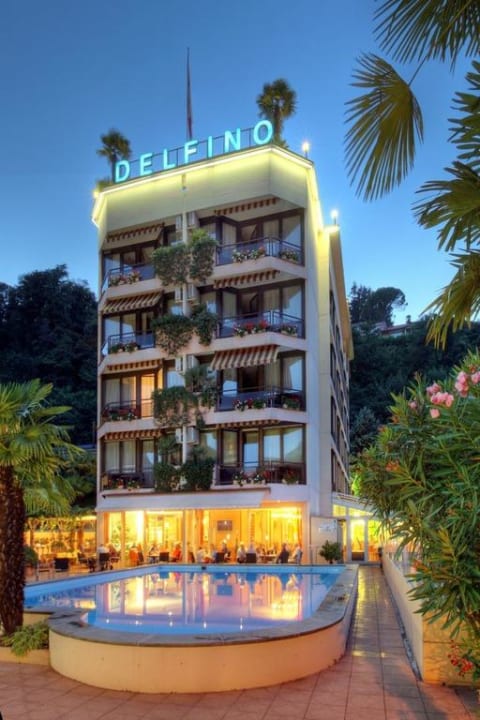 Delfino by night Hotel Delfino Lugano