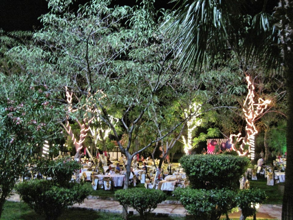Iluminierter Garten bei der Gala. Labranda Alantur Resort