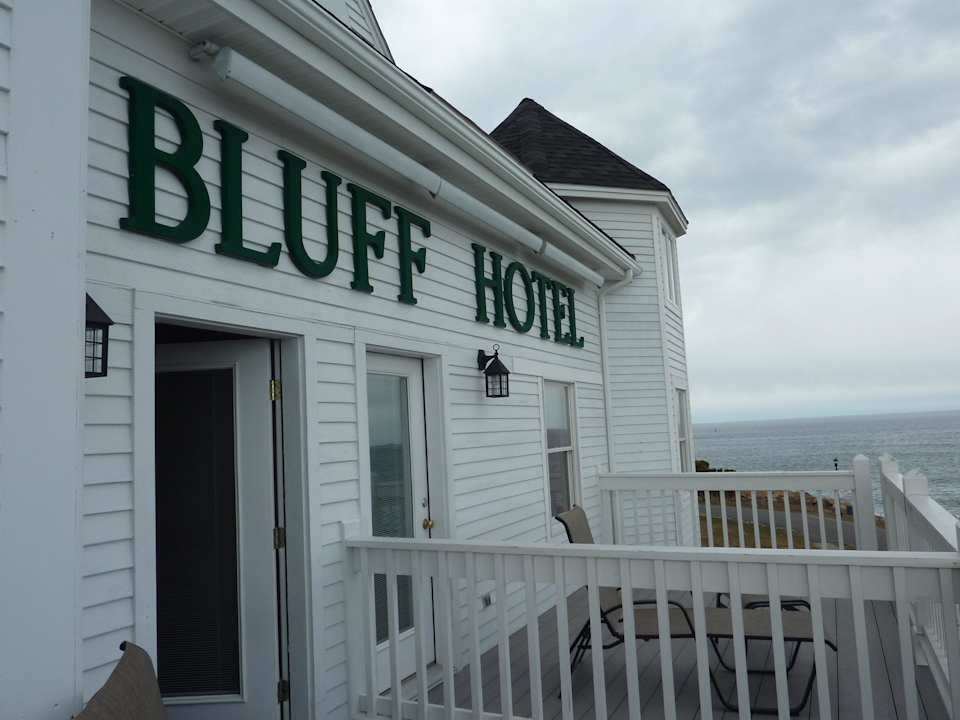 Blick von unserem Balkon auf das Hotel Hotel Union Bluff