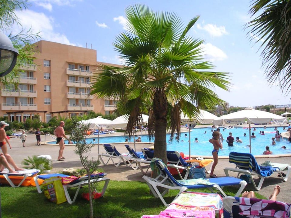 Blick von der Poolbar auf das Hotel Garbí Cala Millor