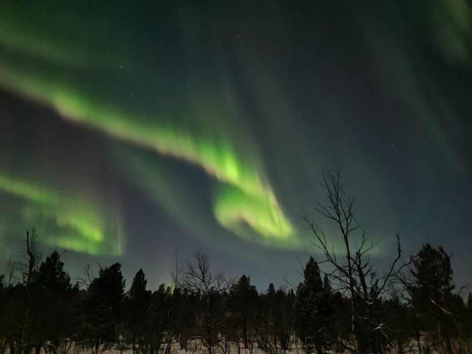 Ausblick Máttaráhkká Northern Lights Lodge