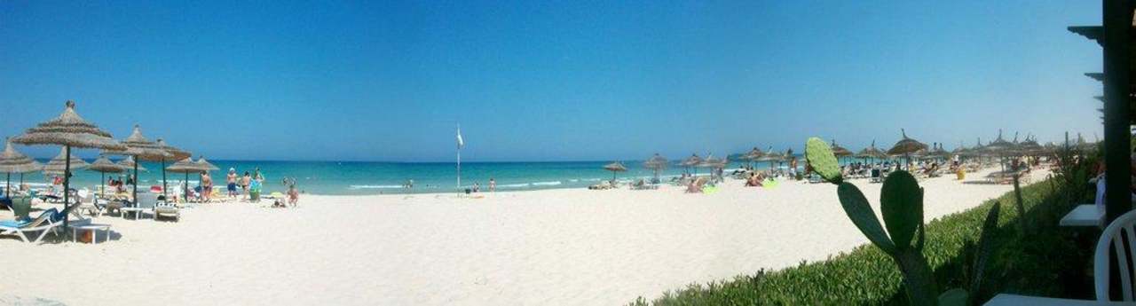 Blick vom Strandrestaurant El Ksar Resort & Thalasso