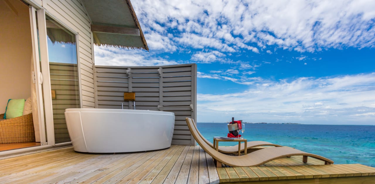 Ausblick Centara Ras Fushi Resort & Spa Maldives