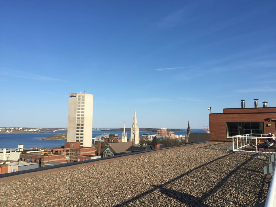 Blick von der Dachterrasse Cambridge Suites Hotel