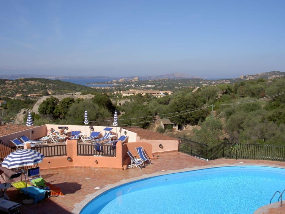 Blick vom Balkon (Obergeschoss) Hotel Li Graniti