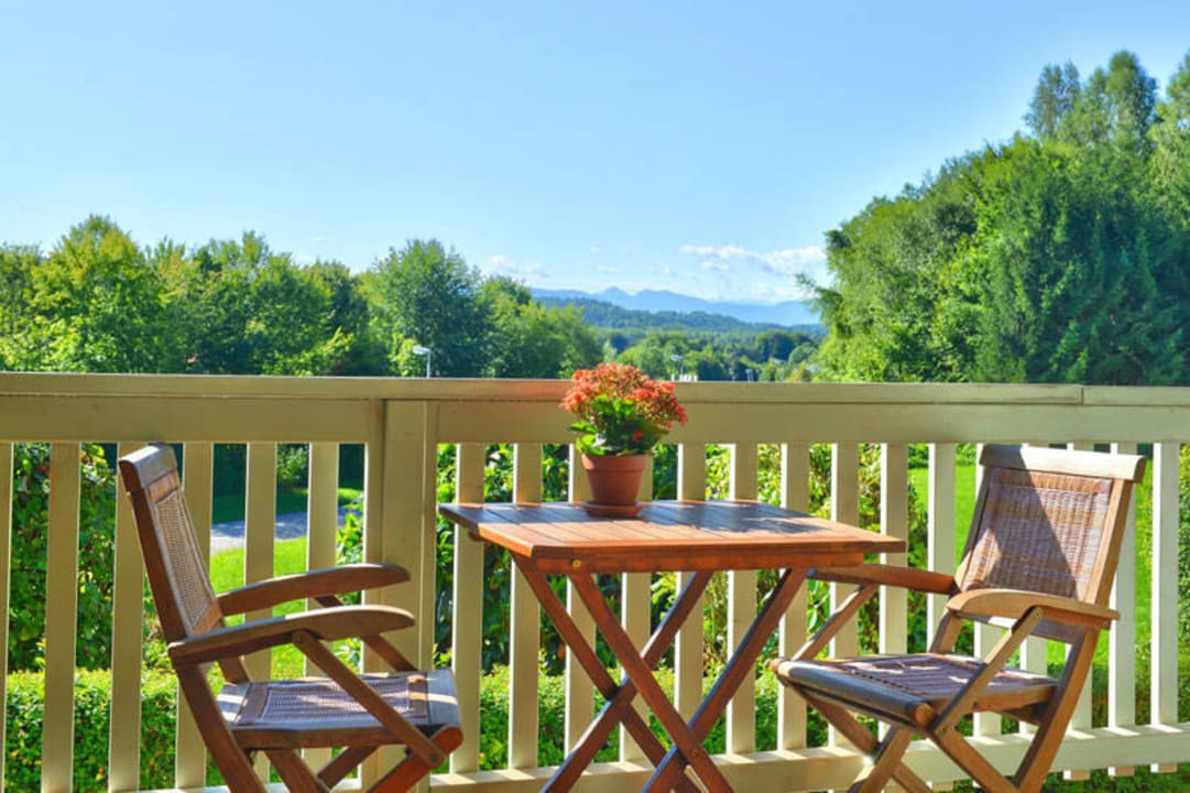 Bergblick auf der Sonnenterrasse Hotel Auf Wolke 8