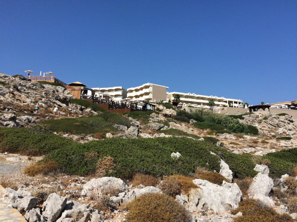 Das Hotel vom Meer aus gesehen Hotel Kalithea Horizon Royal