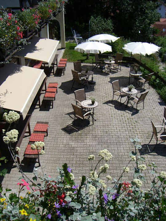 Panorama Frühstücksterrasse Villa Montana Montara Suites Bodenmais