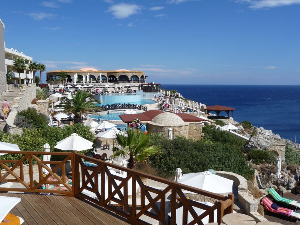 Blick von der Sonnenterrasse  Hotel Kalithea Horizon Royal