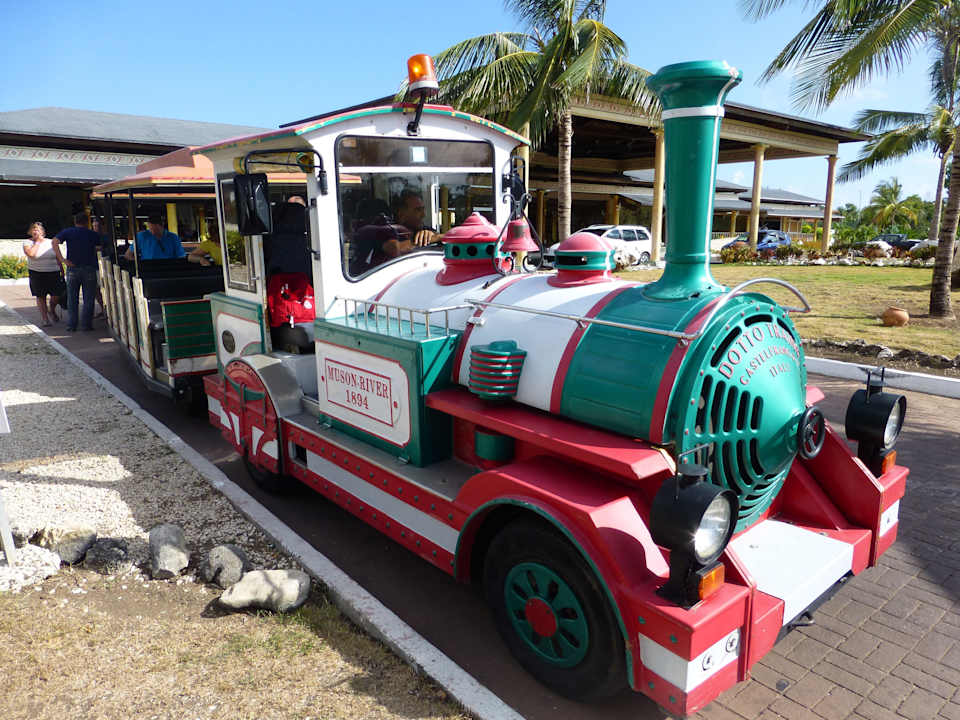 Bimmelbahn, welche nach Guardalavarca fährt Hotel Playa Pesquero