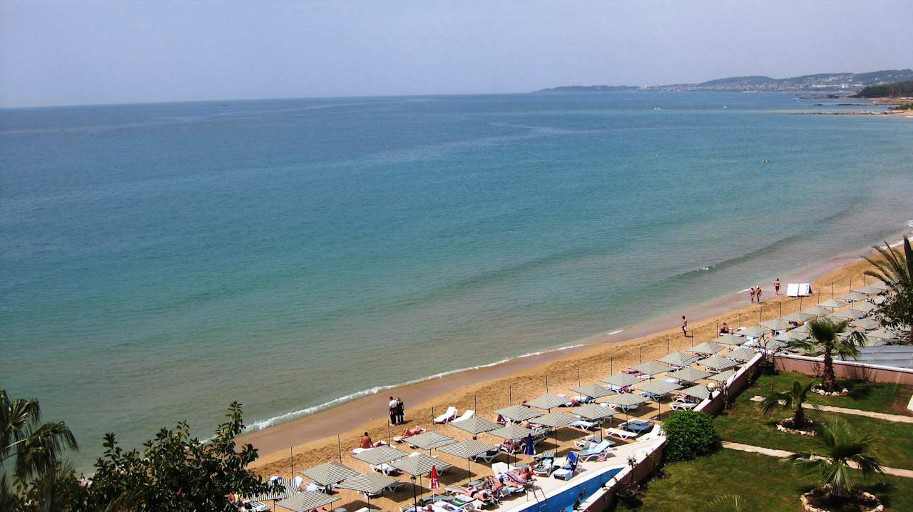 Balkon Blick Aska Hotel Just in Beach