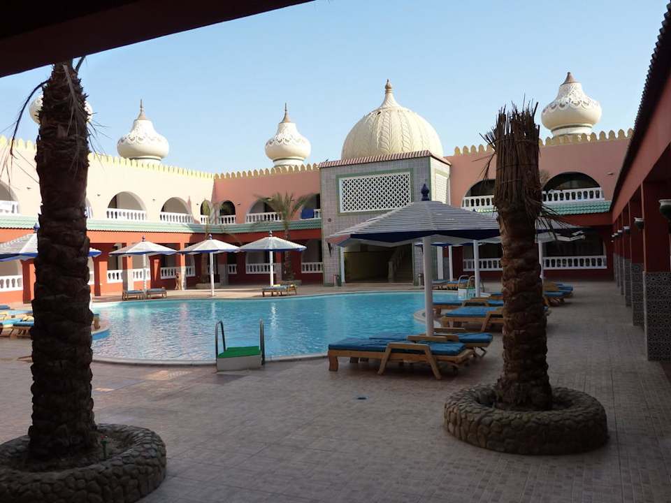 Ausblick vom Balkon Pickalbatros Alf Leila Wa Leila Resort - Neverland Hurghada