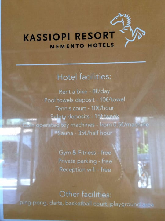 Cennik usług Michelangelo Resort