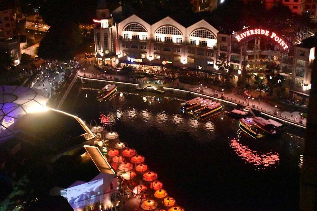 Ausblick vom Zimmer Hotel Novotel Clarke Quay