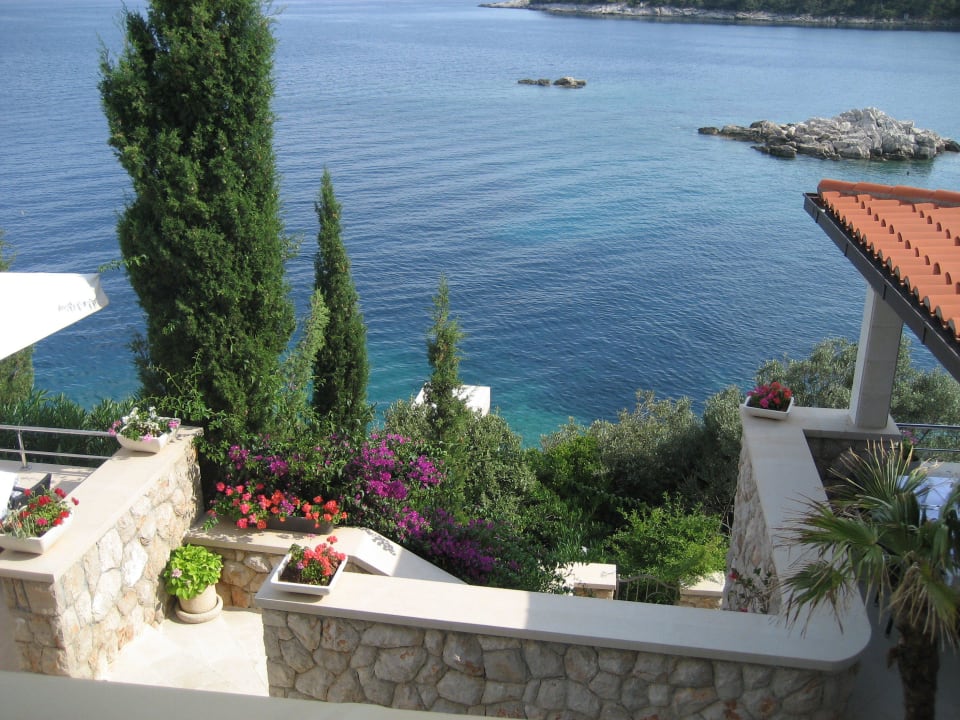 Blick von der Terrasse Hotel Bozica