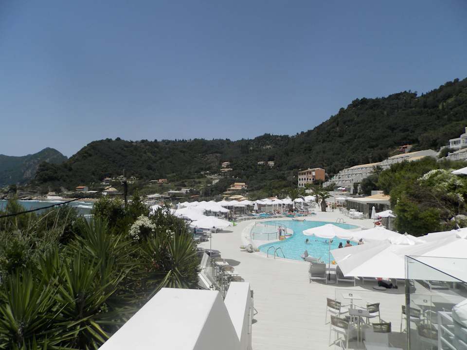 Blick von der Poolbar Pelekas Monastery (Im Umbau/Renovierung)
