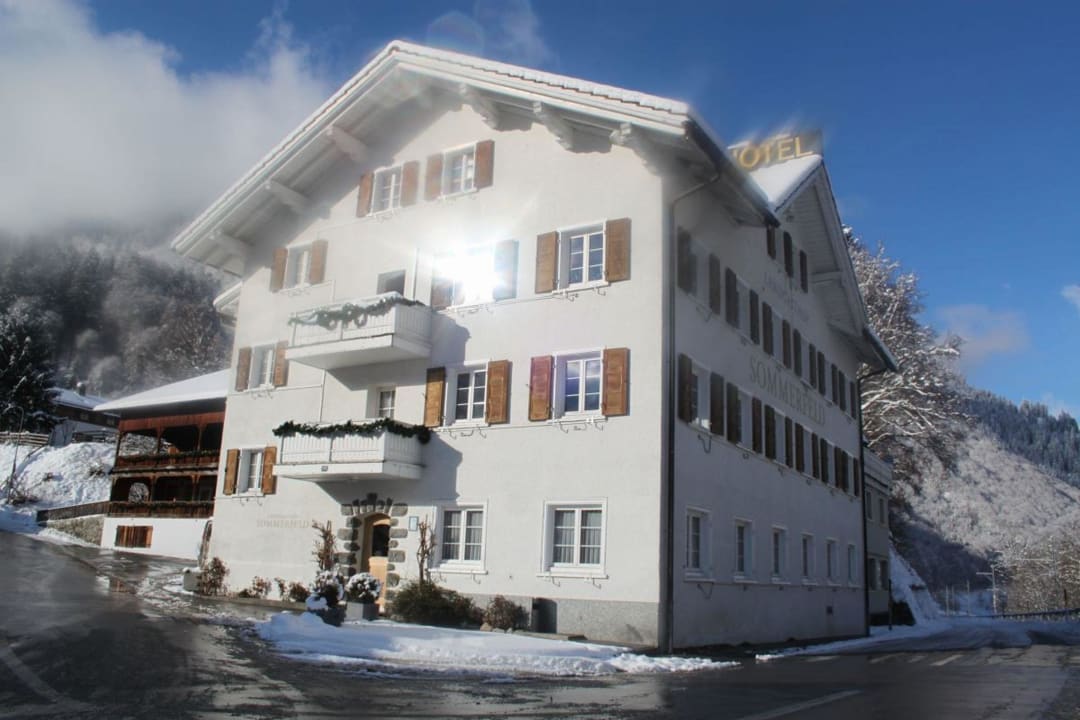 Aussenansicht Winter Landgasthof Sommerfeld