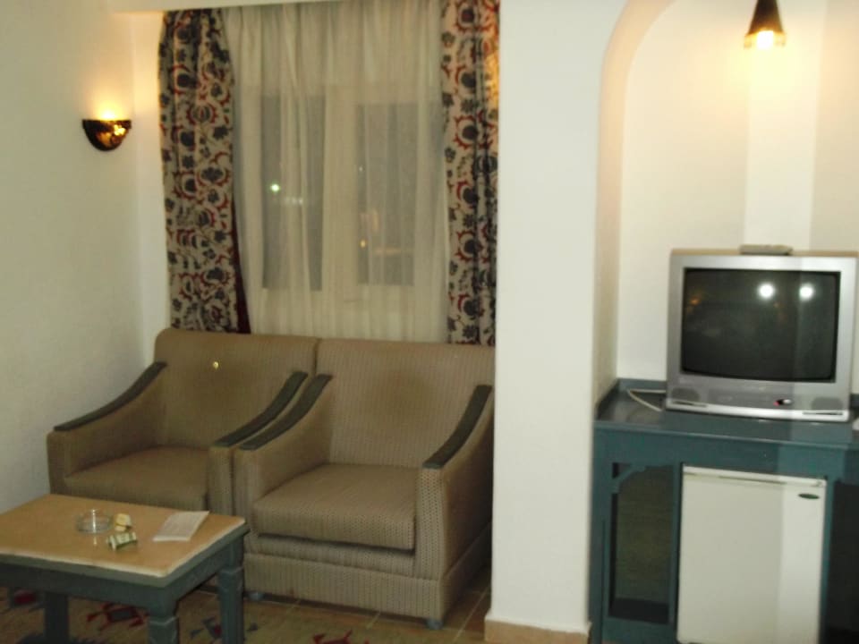 Chairs tv and fridge SUNRISE Royal Makadi Resort