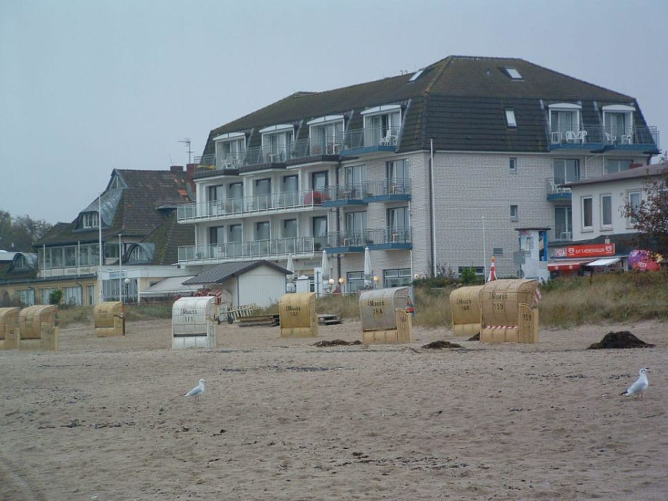 Blick vom Strand Strandhotel Miramar
