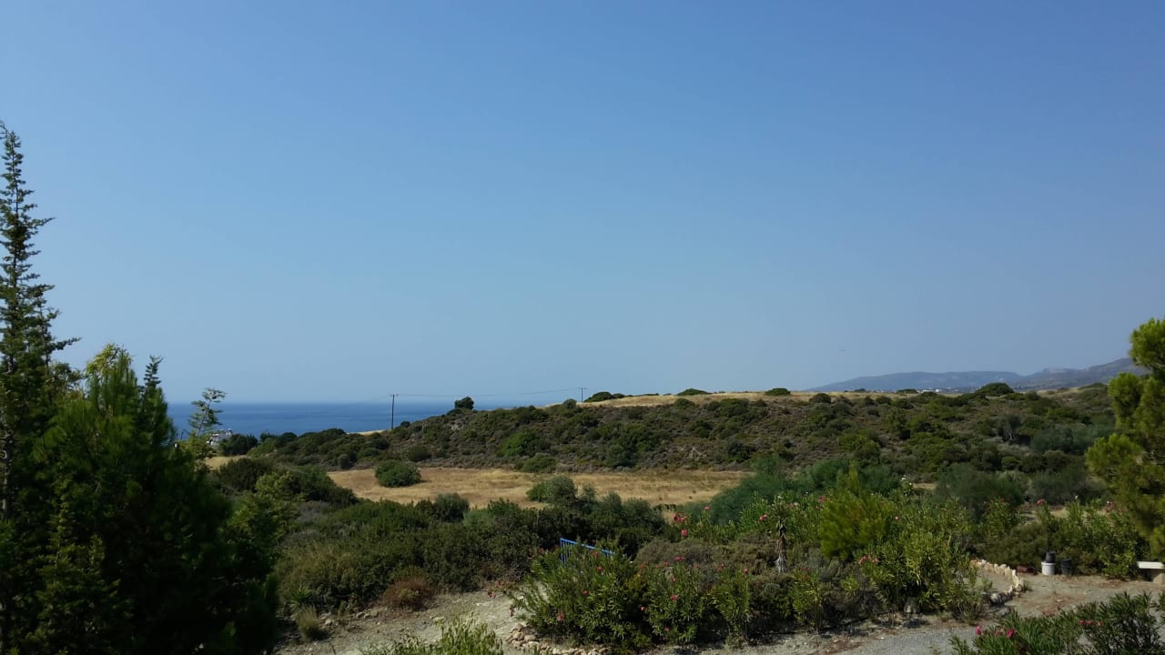 Blick vom Balkon Ekaterini Hotel