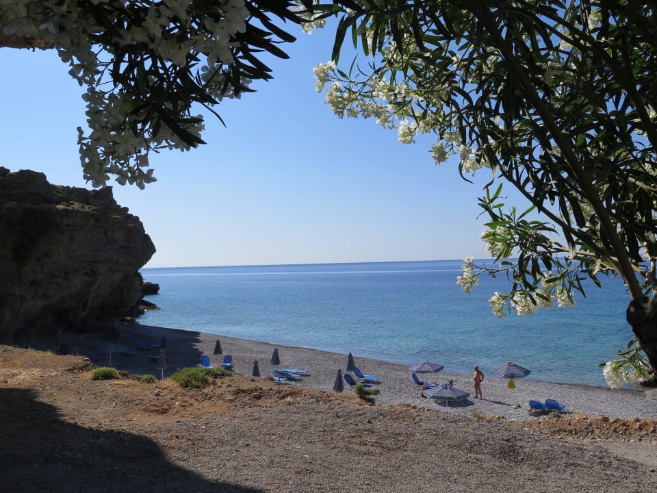 Blick auf Hotelstrand Vritomartis Naturist Resort