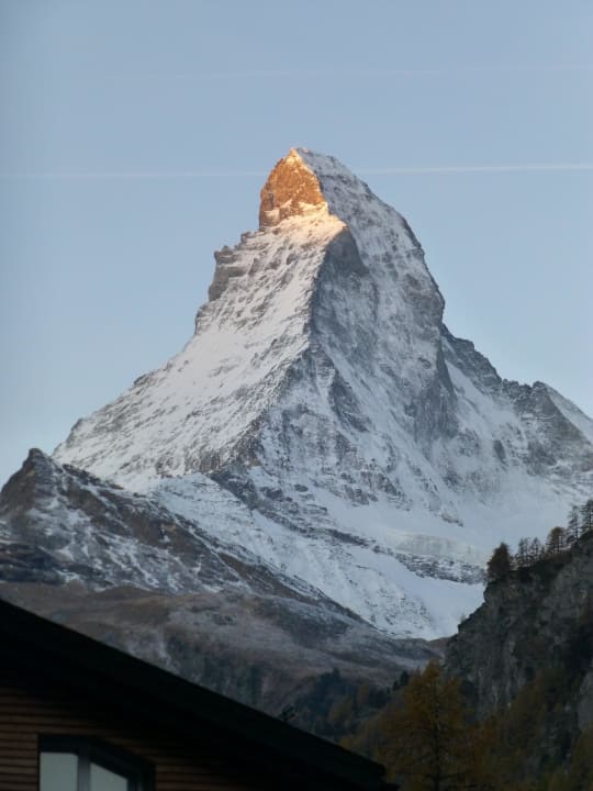 Matterhorn vom Balkon aus gesehen la couronne | Hotel & Spa