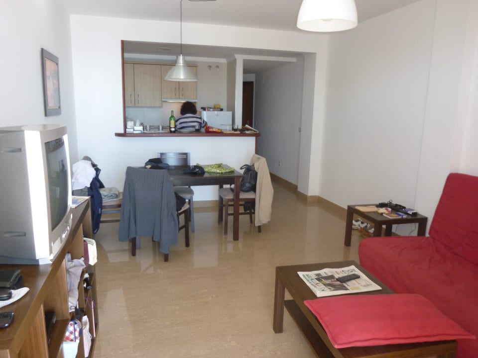 Wohnzimmer mit Küche Apartment Euromar Playa