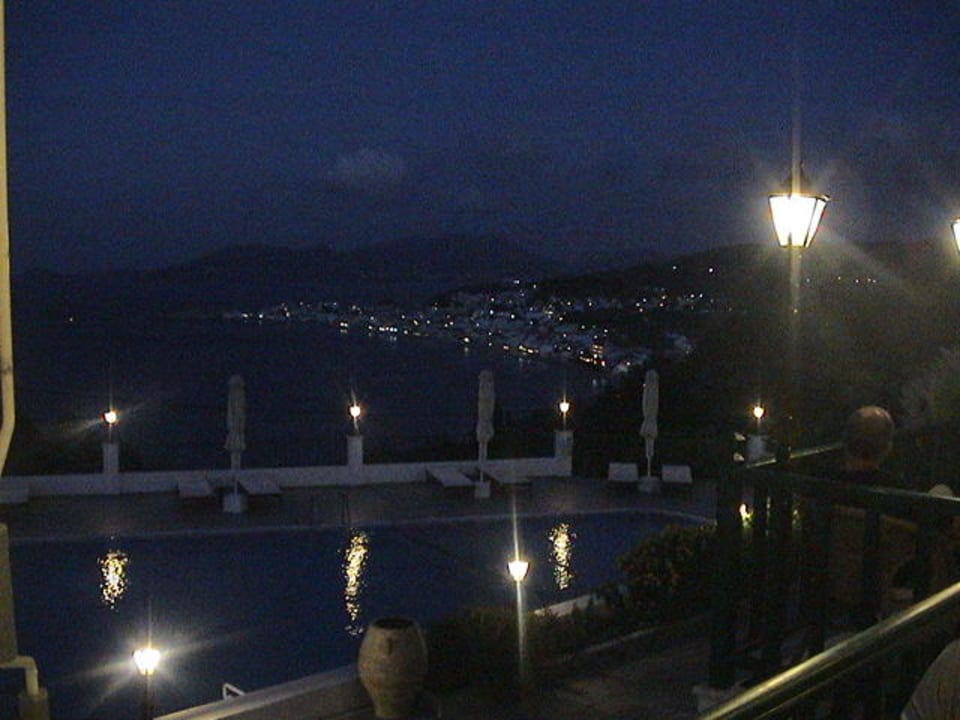 View on Kokkari in the evening Hotel Kalidon Panorama