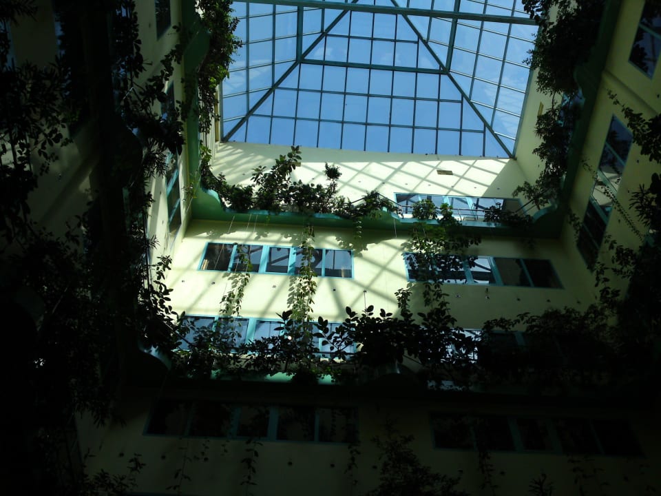 Okna do restaurace, ve které jsme snídali. Hotel Gołębiewski