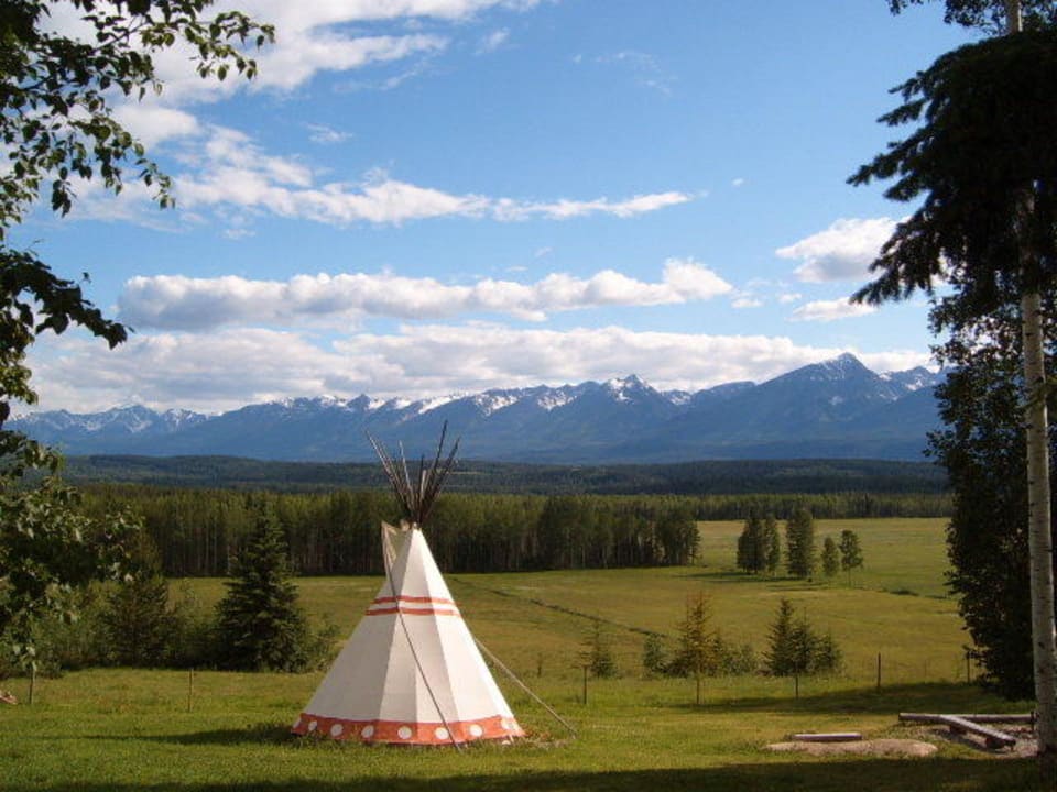 Blick von unserem Bungalow Goldenwoodlodge