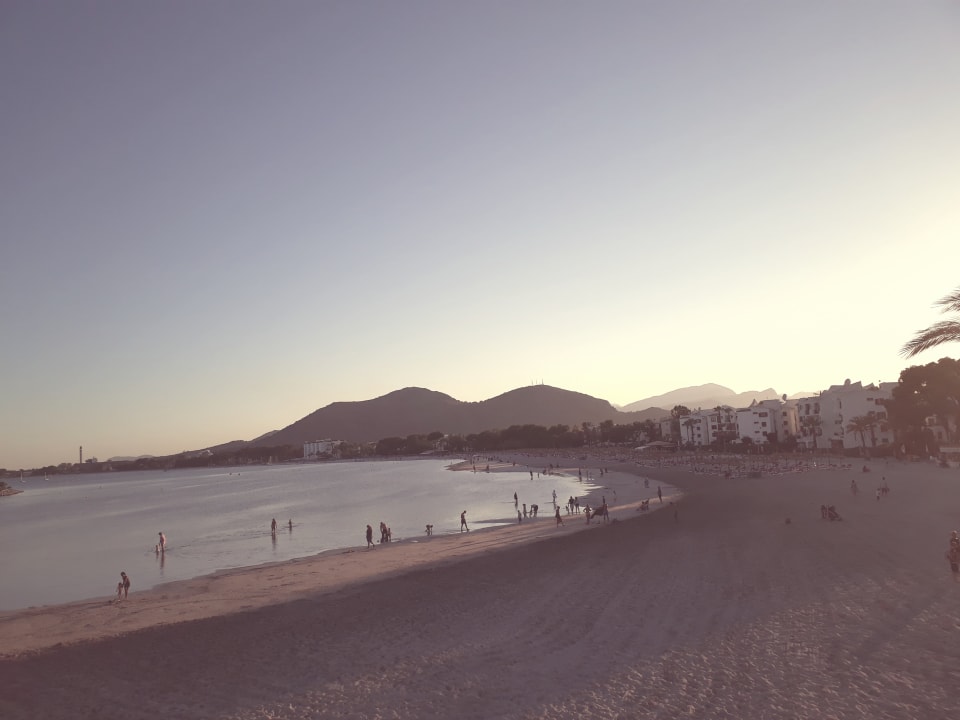 Strand Alcudia Abenddämmerung Eix Alcudia Hotel