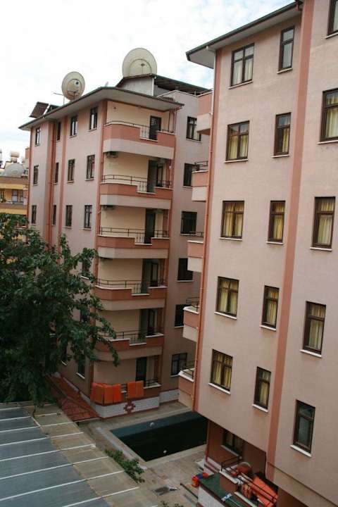 Blick vom Balkon Hotel Aslan City Kleopatra