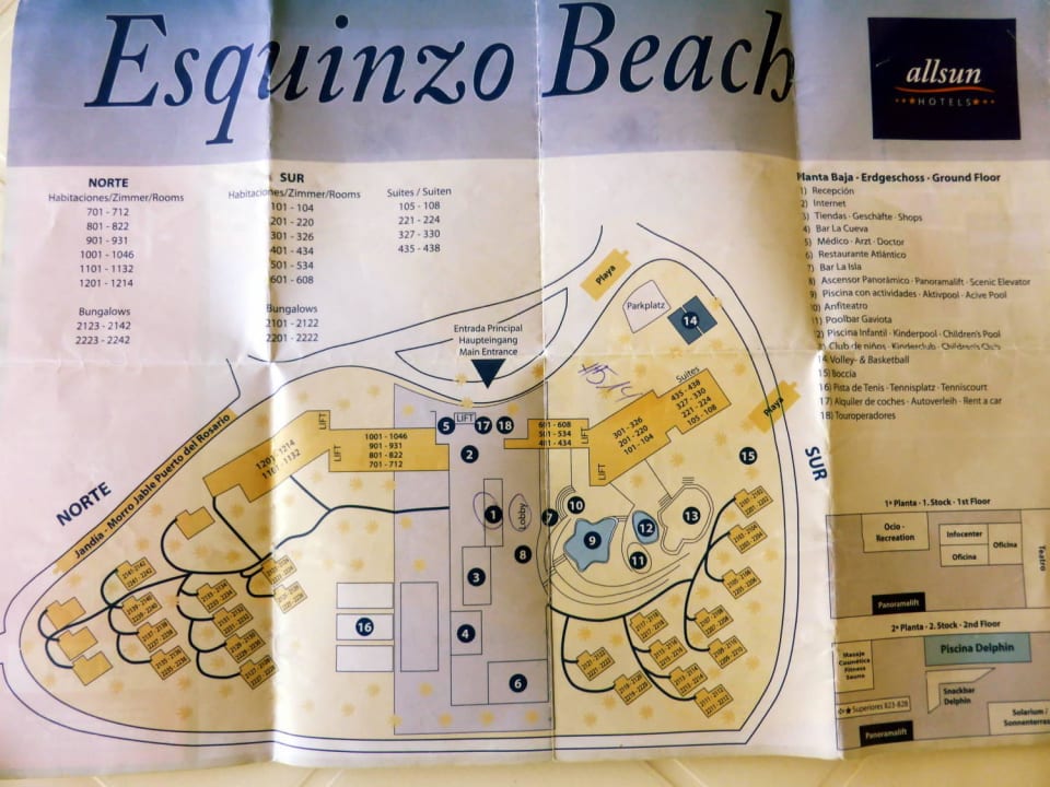 Der Hotel-Plan allsun App.-Hotel Esquinzo Beach