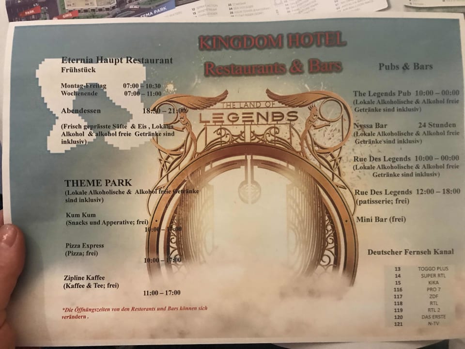 Gastro The Land of Legends Kingdom Hotel