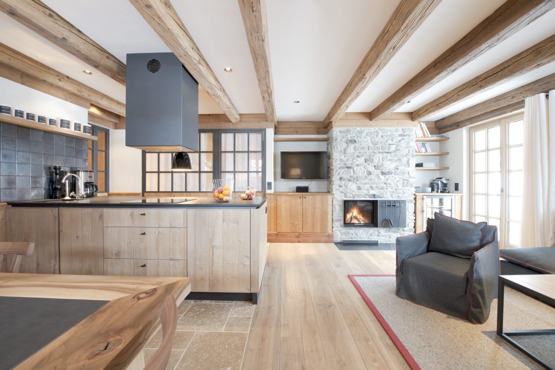 Wohnzimmer im Chalet I Lech Lodge