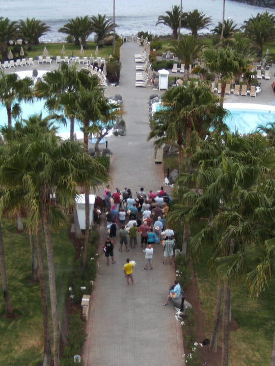 "Wartebereich" um 07.50 Uhr für die richtige Liege Hotel Riu Palace Tenerife