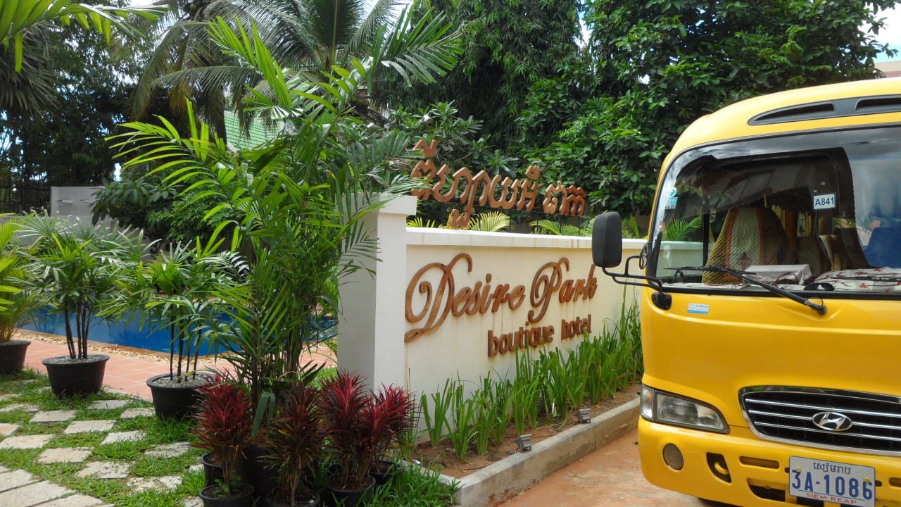 Der Eingang auf das Territorium des Hotels Po Residenz