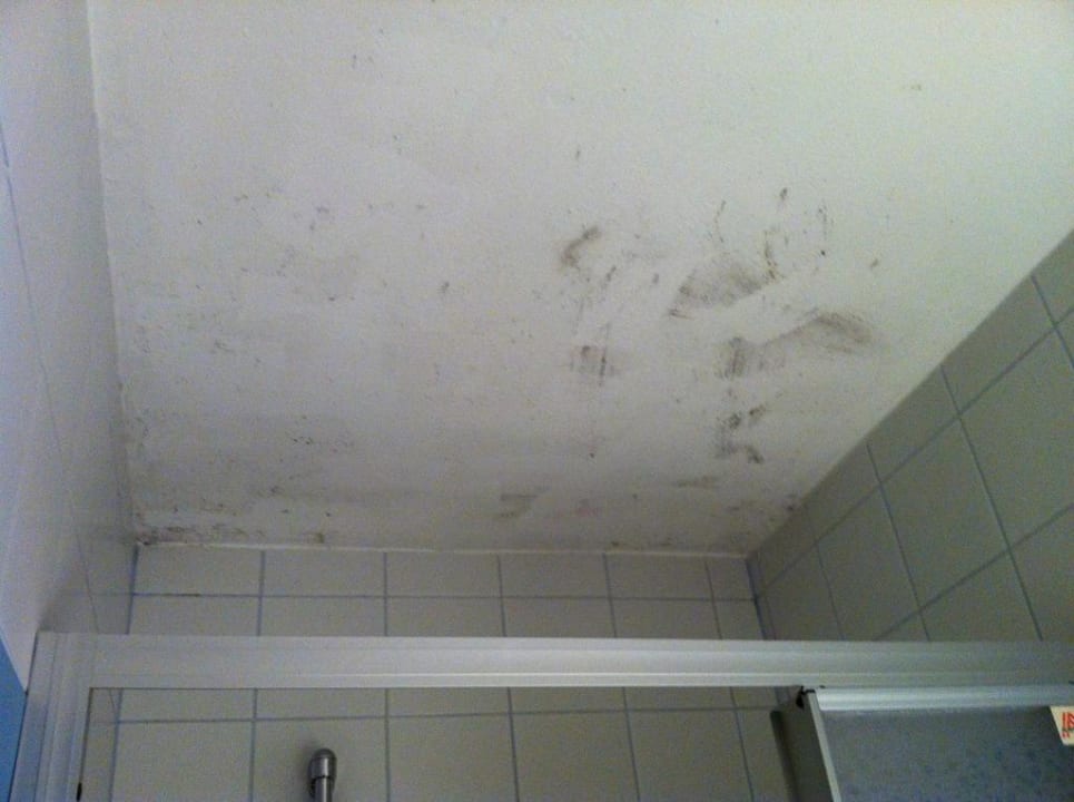 Schimmel an der Decke im Badezimmer Hotel Gasthof Stegerbräu