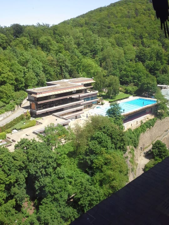 Blick zum Pool Spa Hotel Thermal