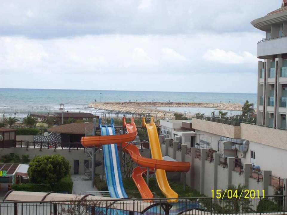 Von unserem Balkon Zimmer 3209 Aydinbey Kings Palace & Spa