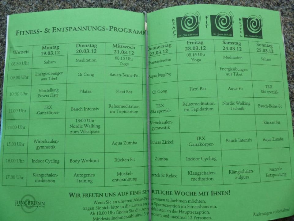 Programm Jungbrunn - Der Gutzeitort