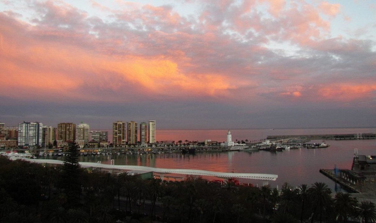 Sunset from Suite #1208 Hotel Ac Malaga Palacio